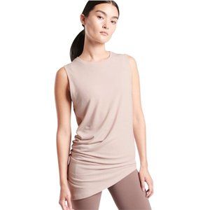 NWT ATHLETA Cloudlight Restore Tank Pink Asymmetrical Hem